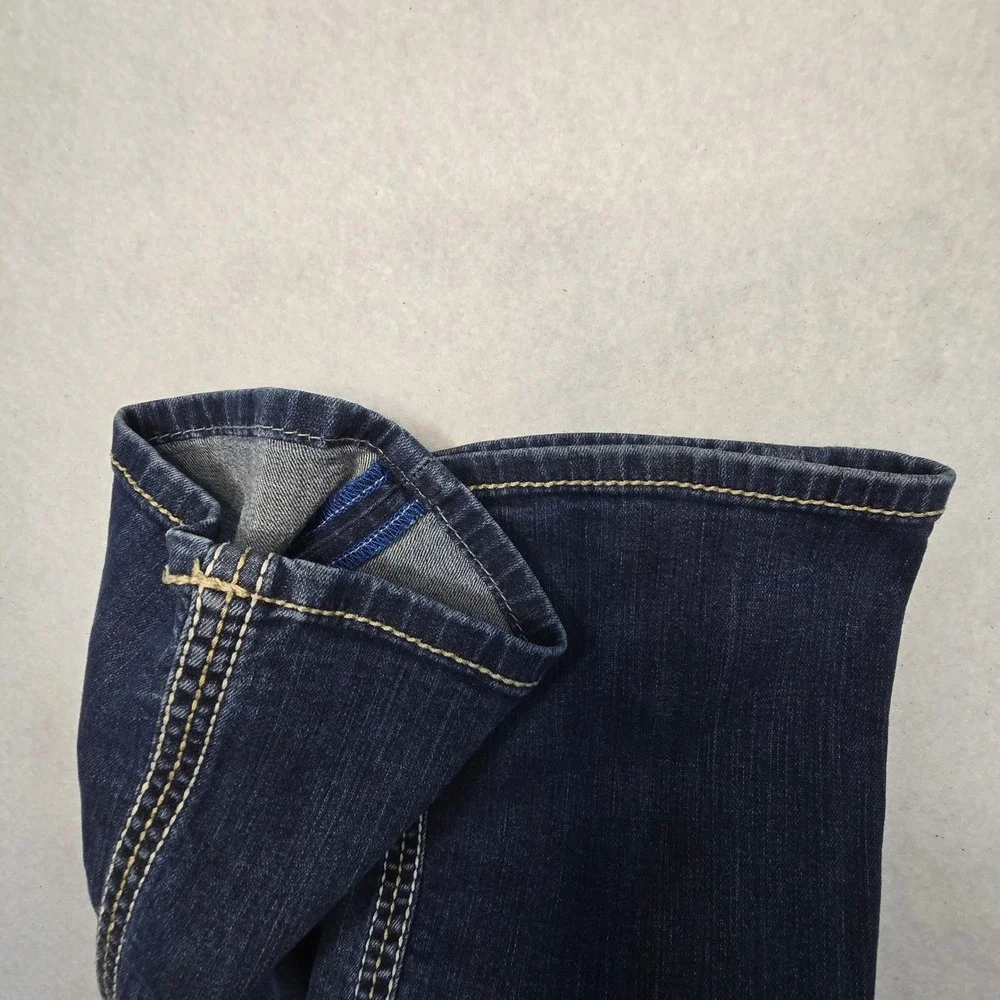 BKE Dakota Slim Straight Leg Jeans Dark Wash Denim Size 26L Hemmed 31 Inseam
